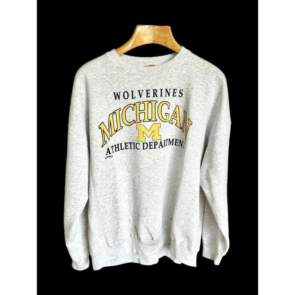 Vintage 90's Michigan University sweatshirt Wolverines Nutmeg Mills Sz XXL